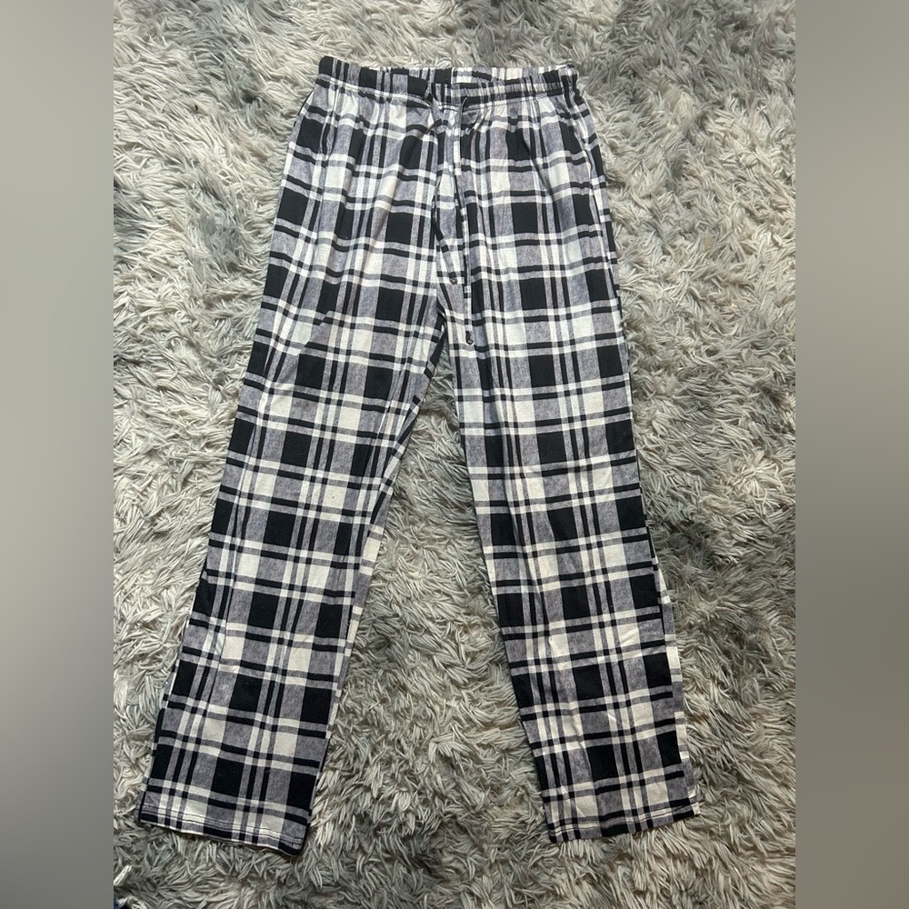 Black and White Plaid Lounge Pants